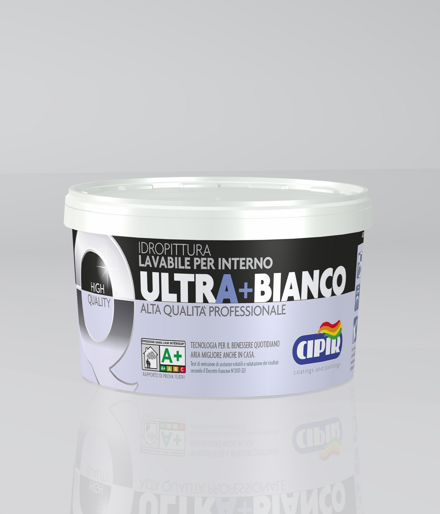 PITTURA LAVABILE CIPIR BIANCA 14 l IDEALE PER SOGGIORNI CAMERE 5-6 m² CON 1  l A 2 MANI