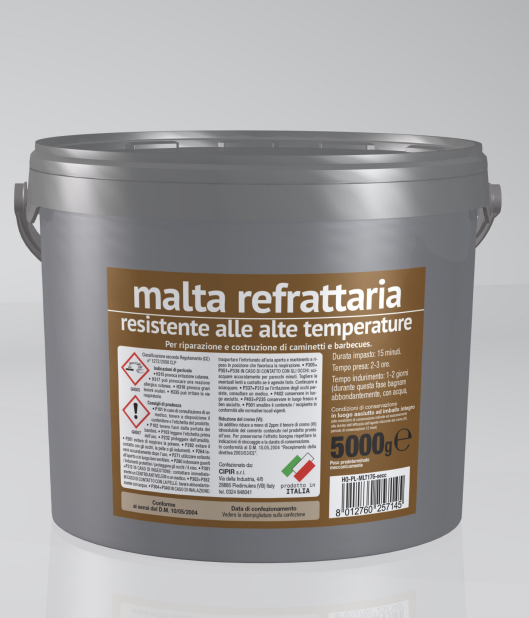 Malta refrattaria in barattolo