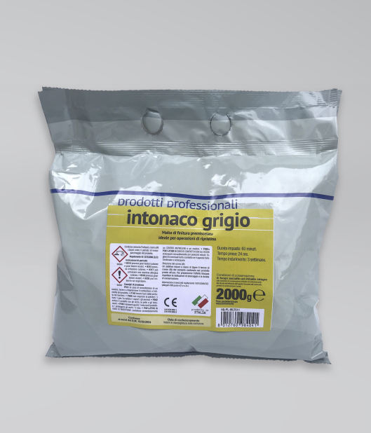 Intonaco grigio in sacchetto