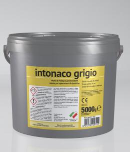 Intonaco grigio in polvere in barattolo